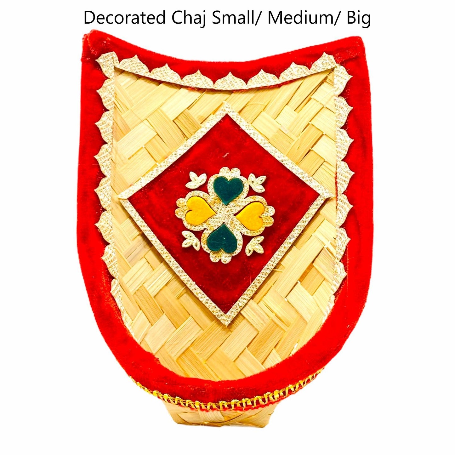 Decorated Chaj | Chaaj – Large | Traditional Design | Size 14" x 14"- 9351235015507