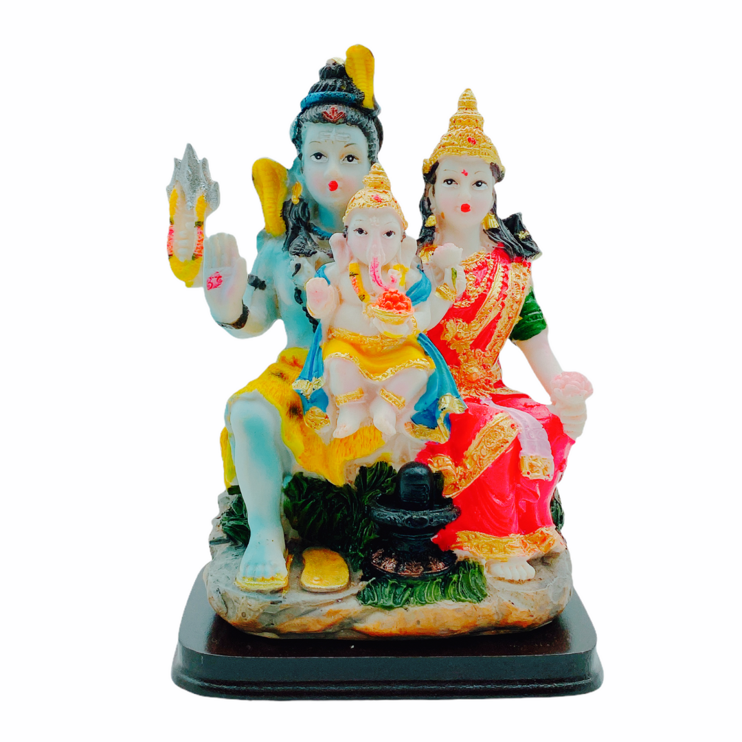 Shiv Parivar Idol/ Statue/ Murti 1283 Size:11X8X15Cm (7")