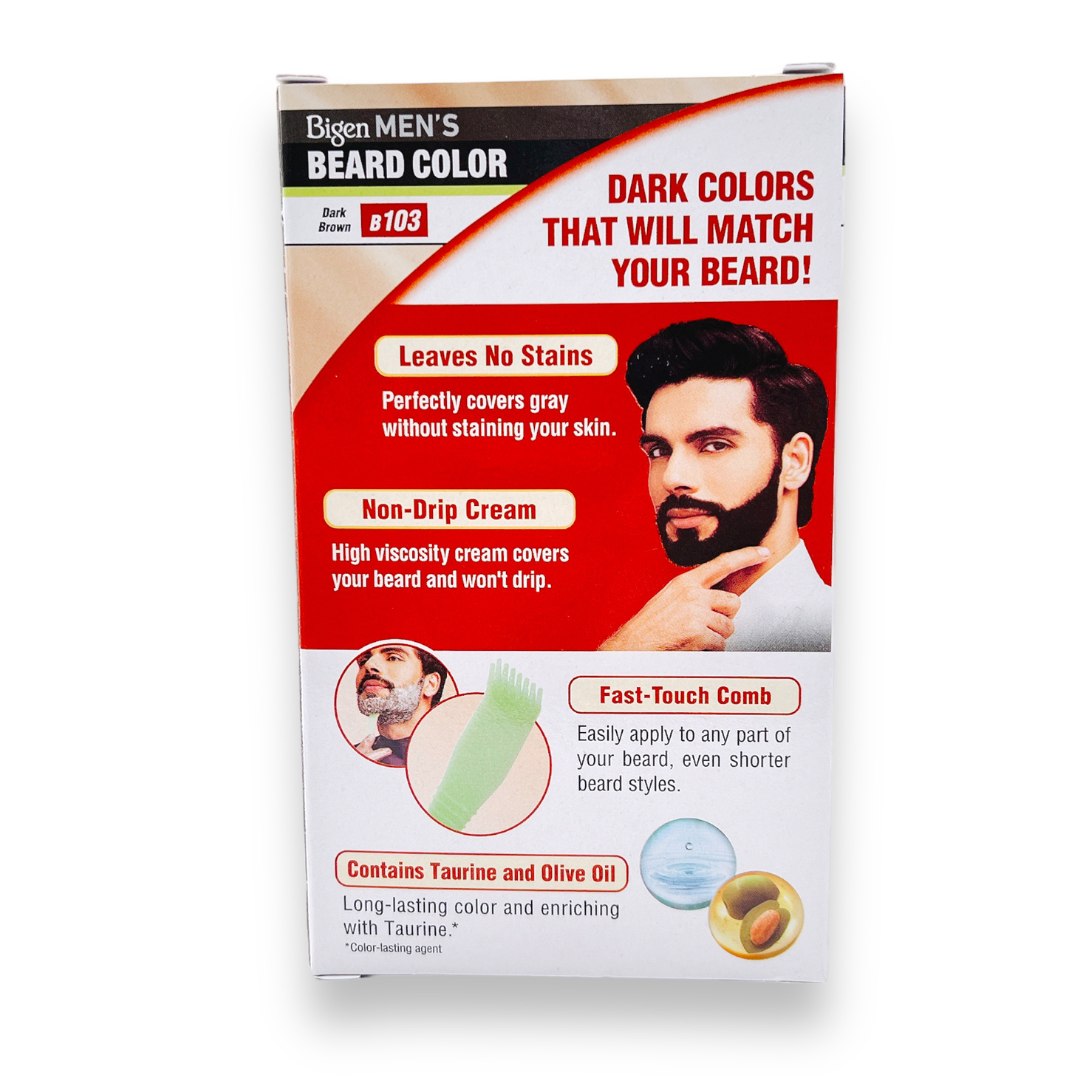 Bigen Mens Beard Colour Dark Brown B103 40gm