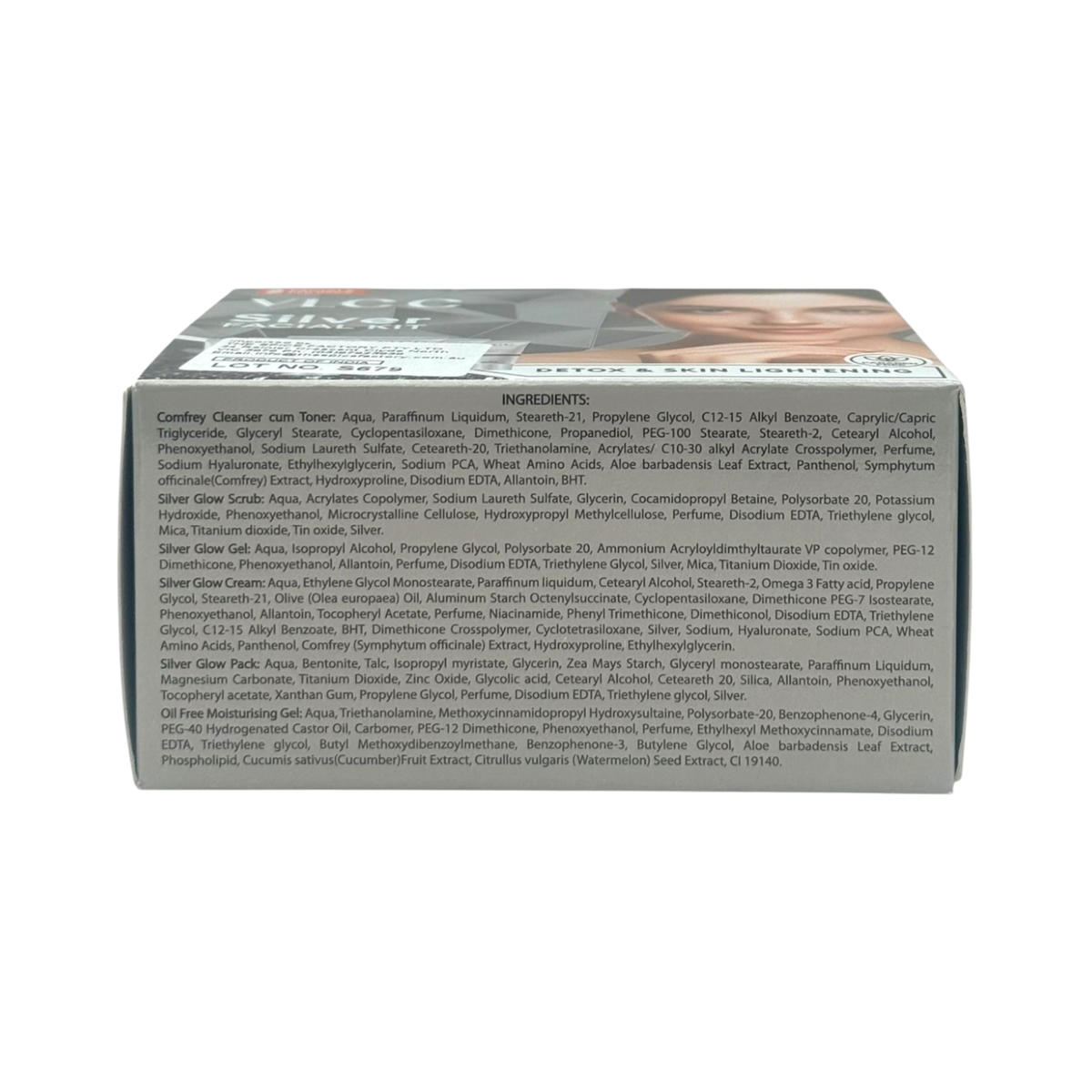 VLCC Silver Facial Kit 60g | Detox & Skin Lightening | 2 Facials Per Pack