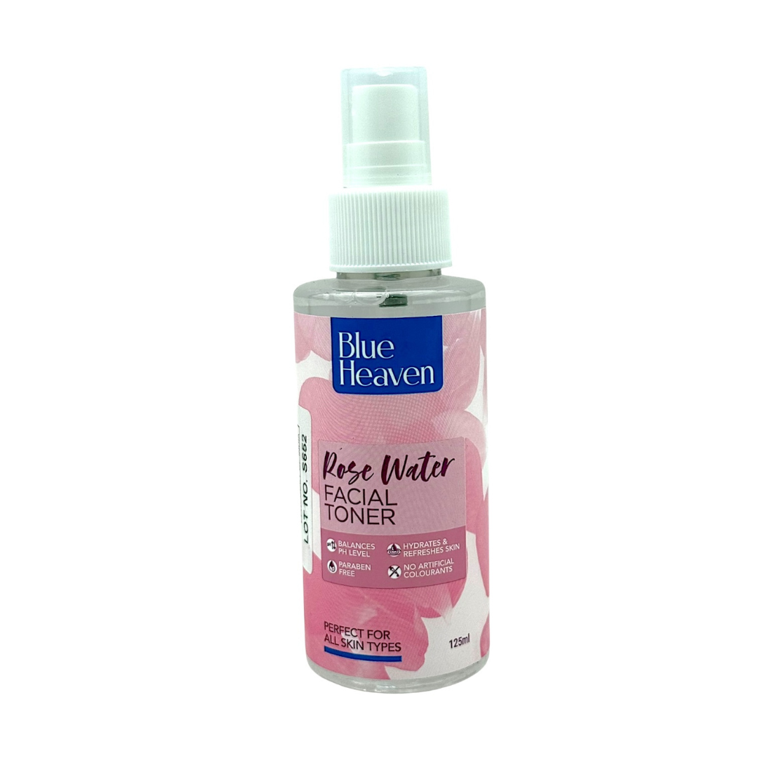 Blue Heaven Rose Water Facial Toner 125ml | Balances PH Level/ Paraben Free/ No Artificial Colourants/ Hydrates & Refreshes Skin- 8906028068010