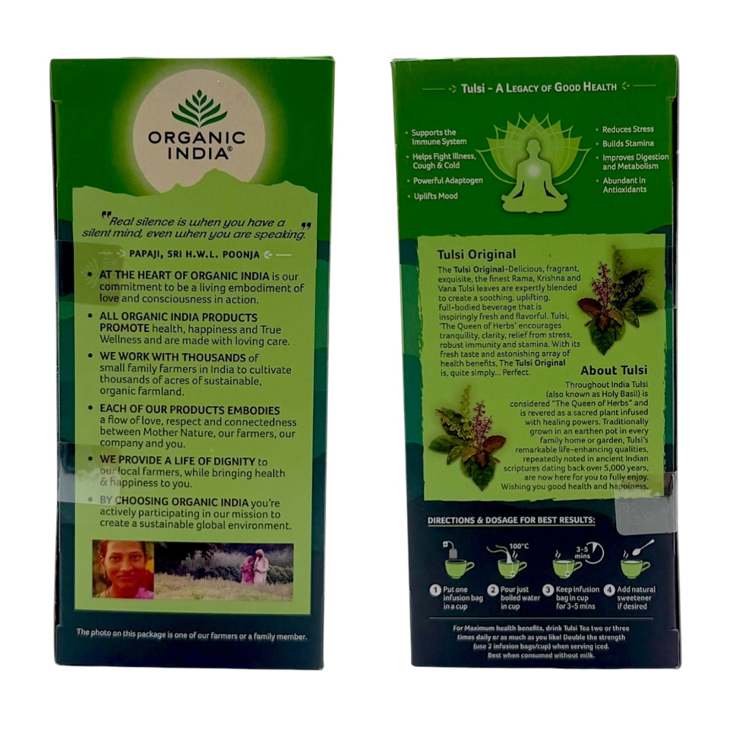 Organic India Tulsi Mulethi 25 Tea Bags | Caffeine Free