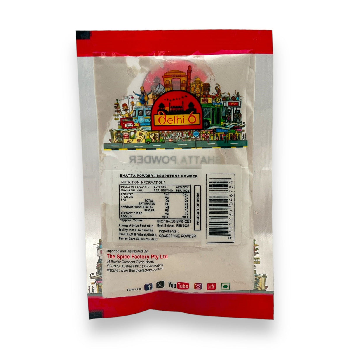 Delhi 6 Bhatta Powder 50g | Soapstone Powder | Steatite | Mineral Powder