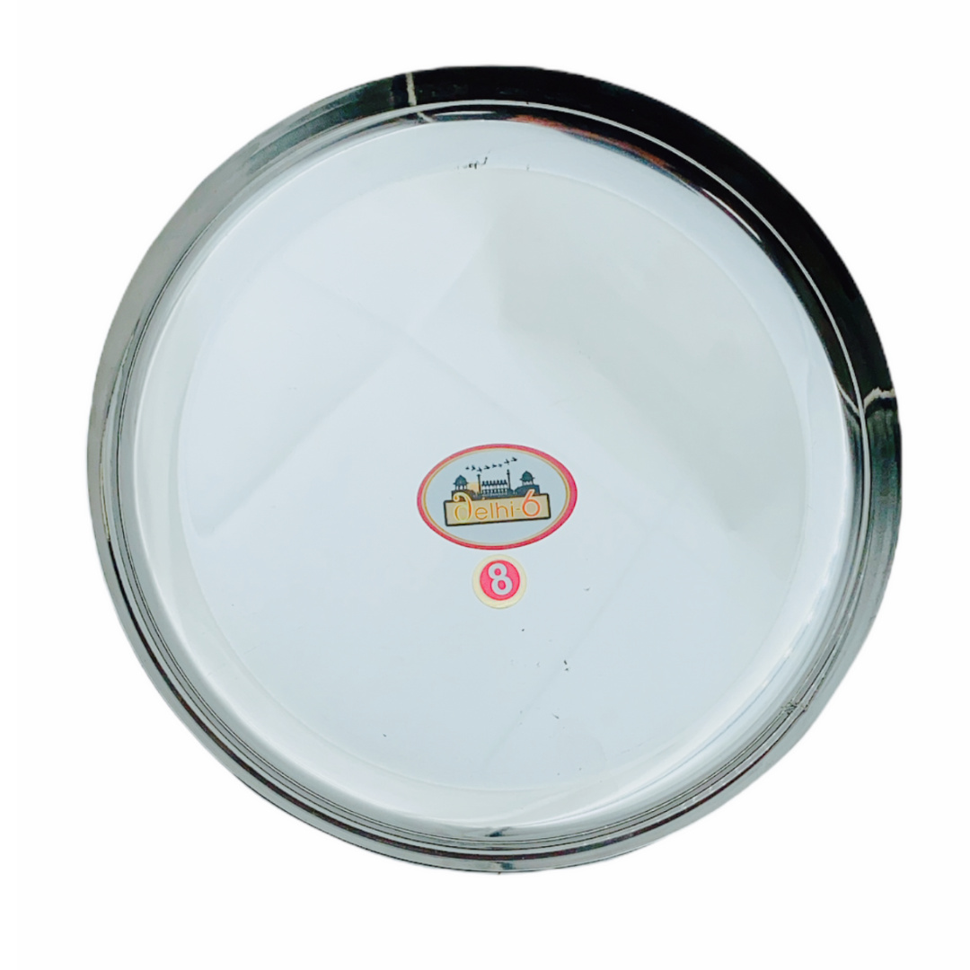 Steel Thali Round Plate No. 8