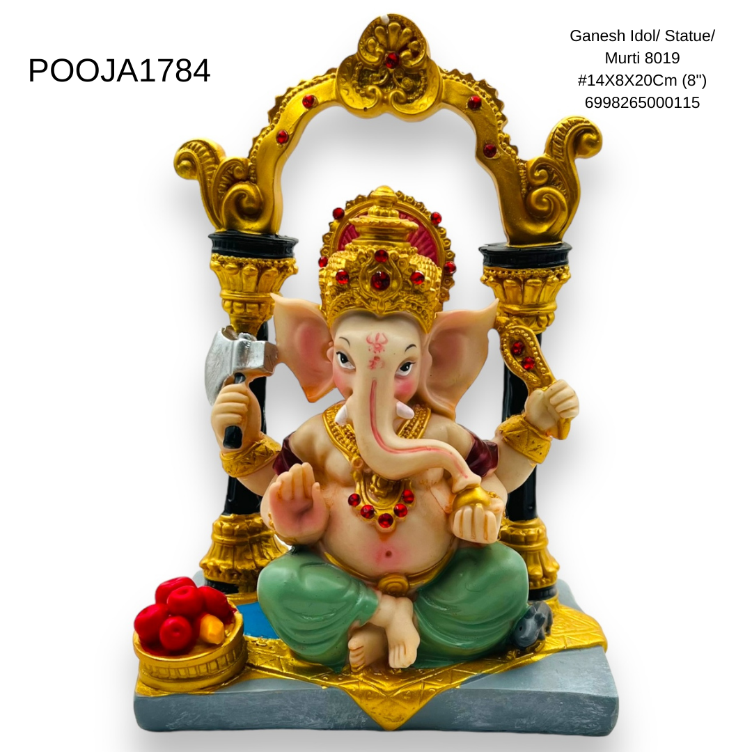 Ganesh Idol/ Statue/ Murti 8019 #14X8X20Cm (8")