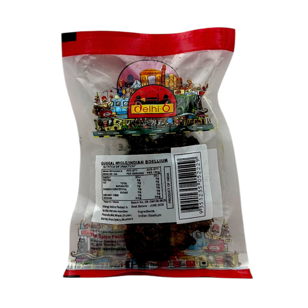 Delhi 6 Gugal (Guggal) Whole | Indian Bdellium | Herb for Detoxification, Joint & Skin Health 100g | HEA317 | 9351235052229