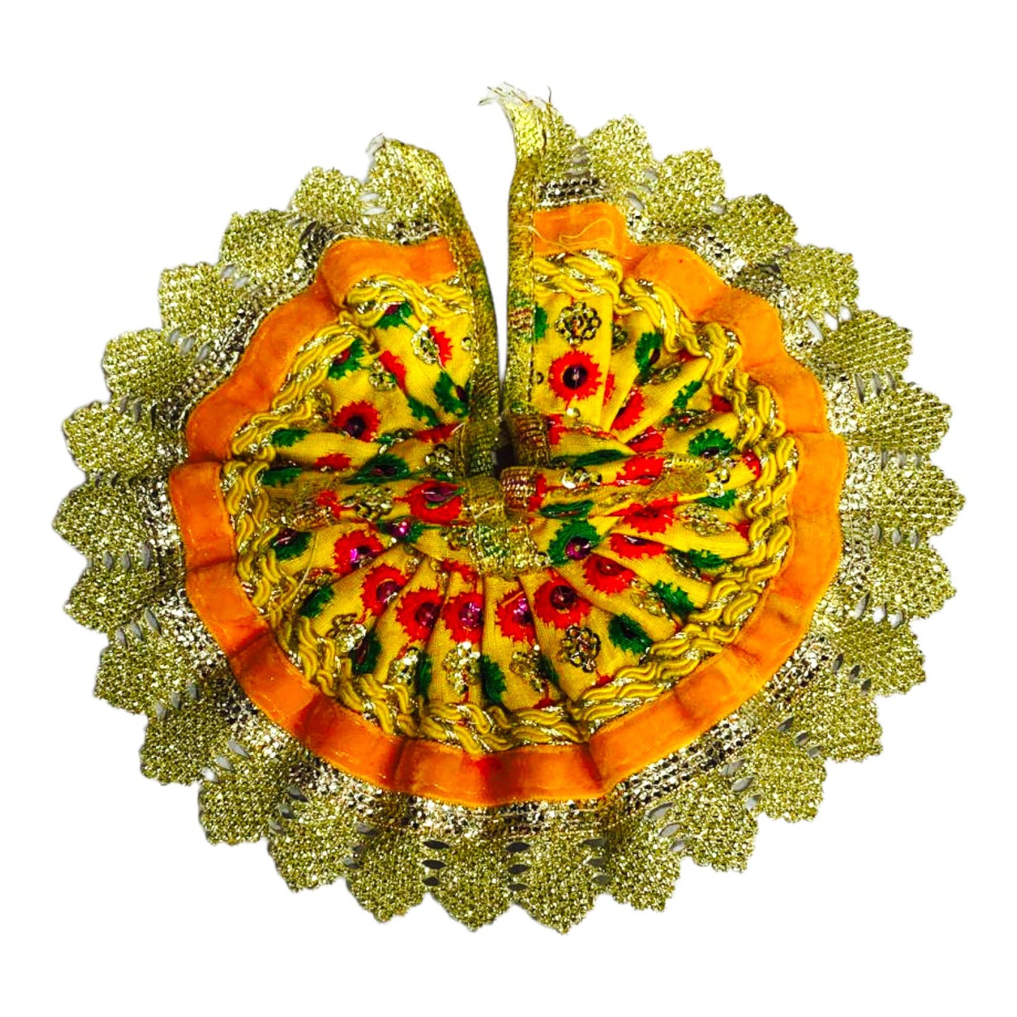 Shree Krishna Paushak/ God Dress for Krishna Idol size-6" (No 2)-9351235042596