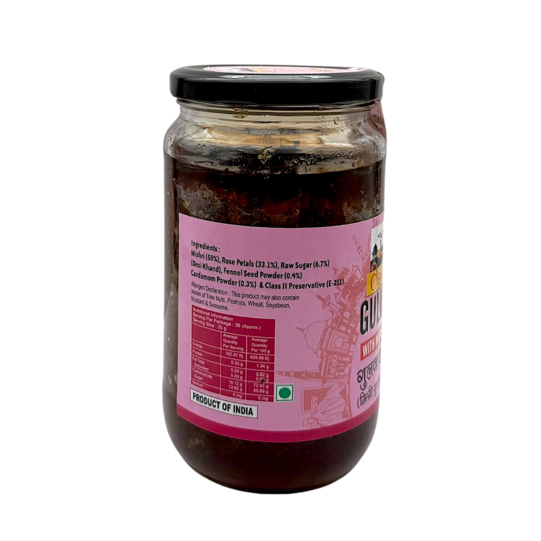 Delhi 6 Gulkand/ Rose Petal Spread with Mishri | Handmade and 20% Less Sweet 900g