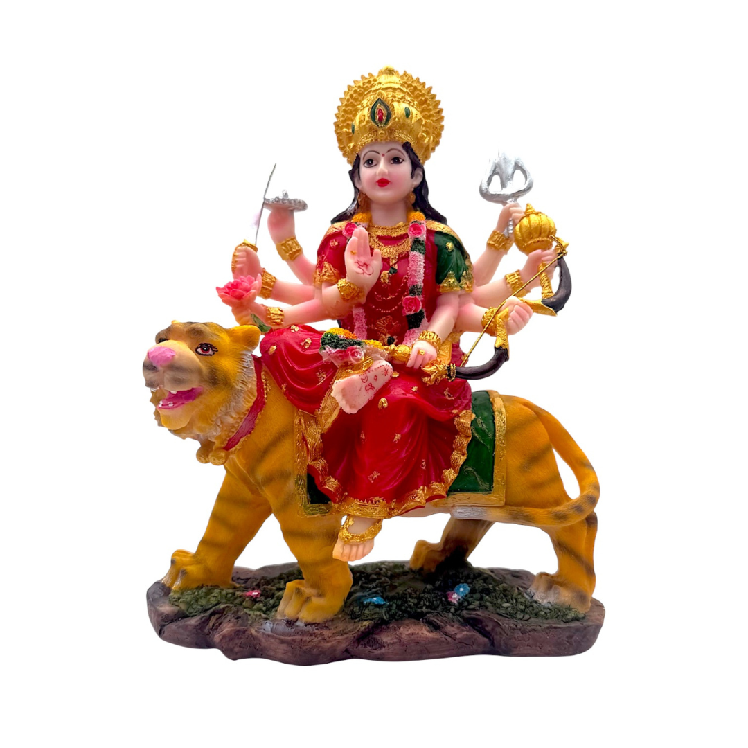 Maa Durga – Shakti Roop with Trishul & Sword Idol/ Statue/ Murti | 18 x 7x22.5cm (7.09in x 2.76in x 8.86in) | GOD F129C - 9351235055336