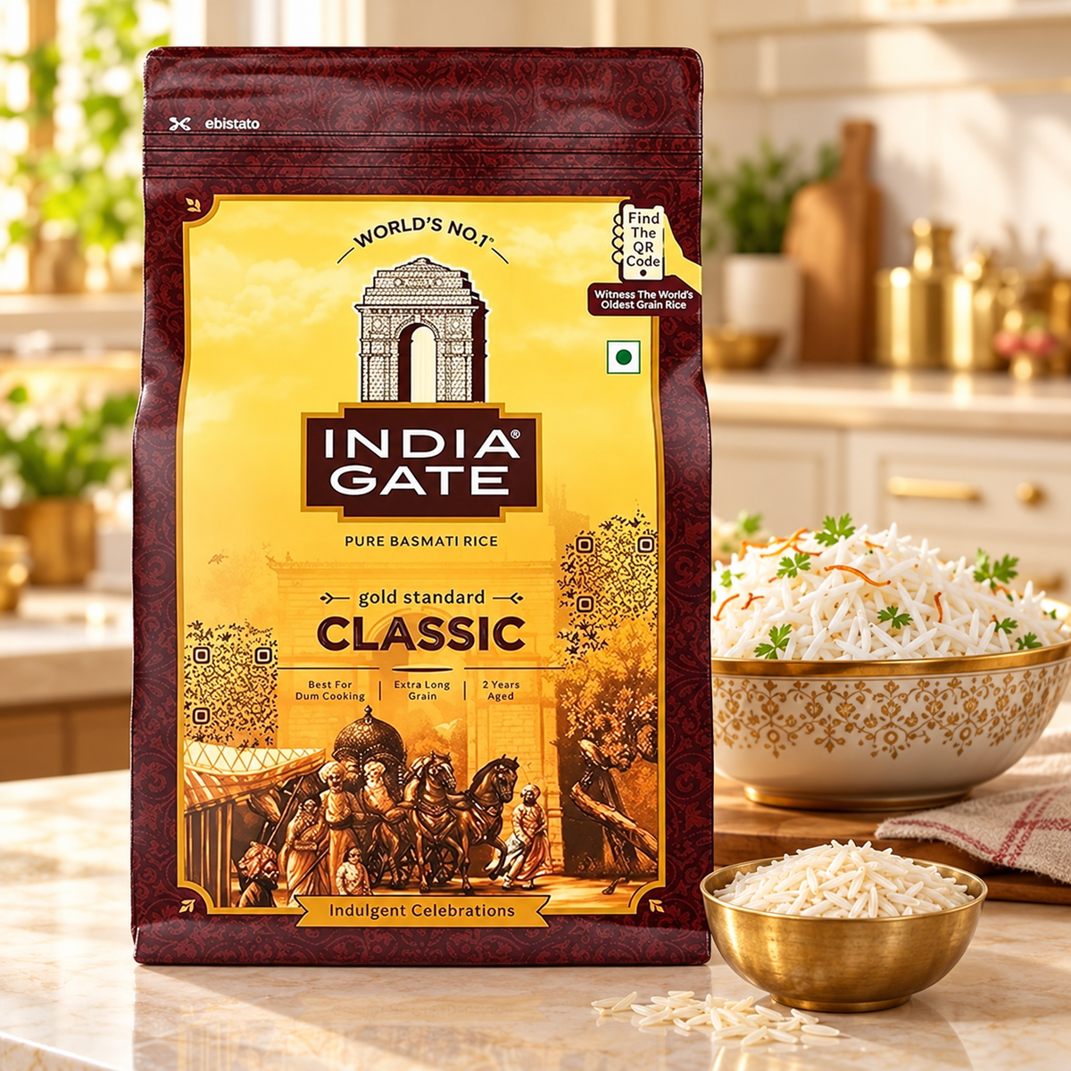 India Gate Classic Basmati Rice 6kg | Premium Aged Basmati Rice | Extra Long Grain & Aromatic