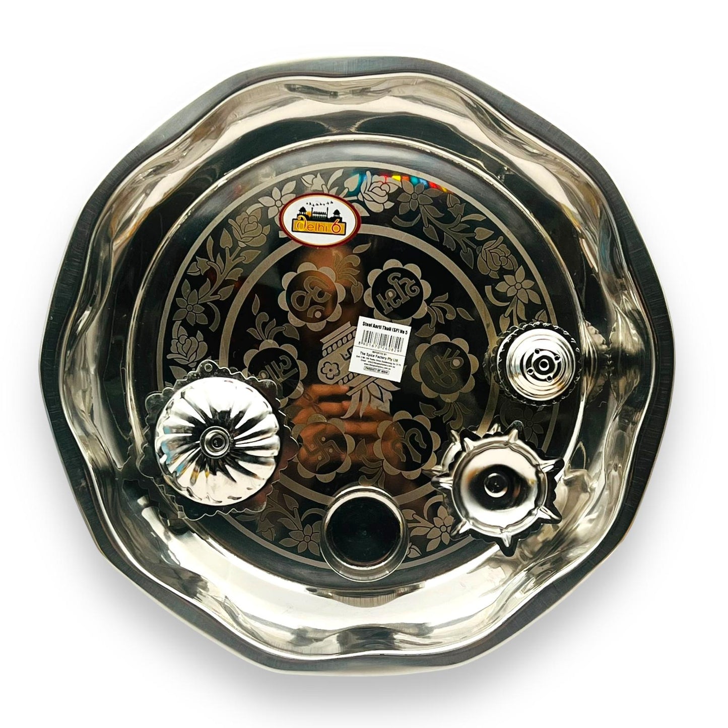 Steel Aarti Thali Printed NO.5