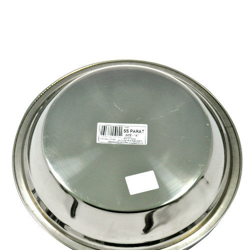 Stainless Steel Multipurpose Basin / Parat (34 cm | 13.4"-14'') – Dough Mixed/ Atta Mixing & Kneading Bowl- 8900104000834