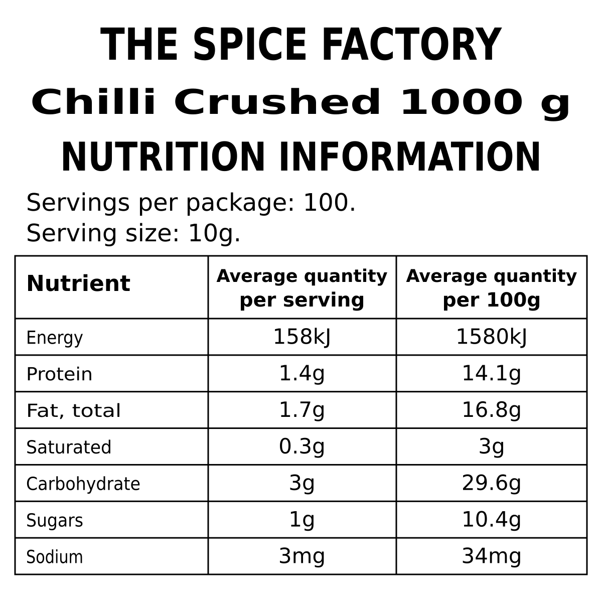 TSF Crushed Chilli 1kg | Chilli Flakes | Kutti Mirch | Dried Chilli