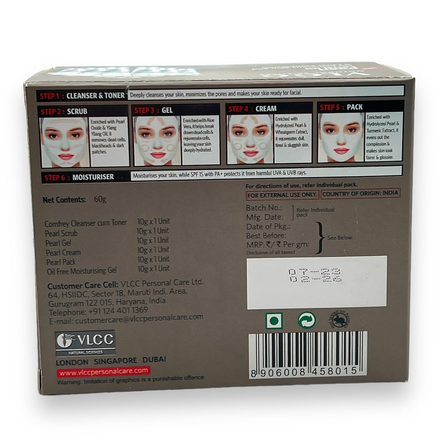 VLCC Pearl Facial Kit 60g | Skin Purification & Blemish Removal | 2 Facials Per Pack