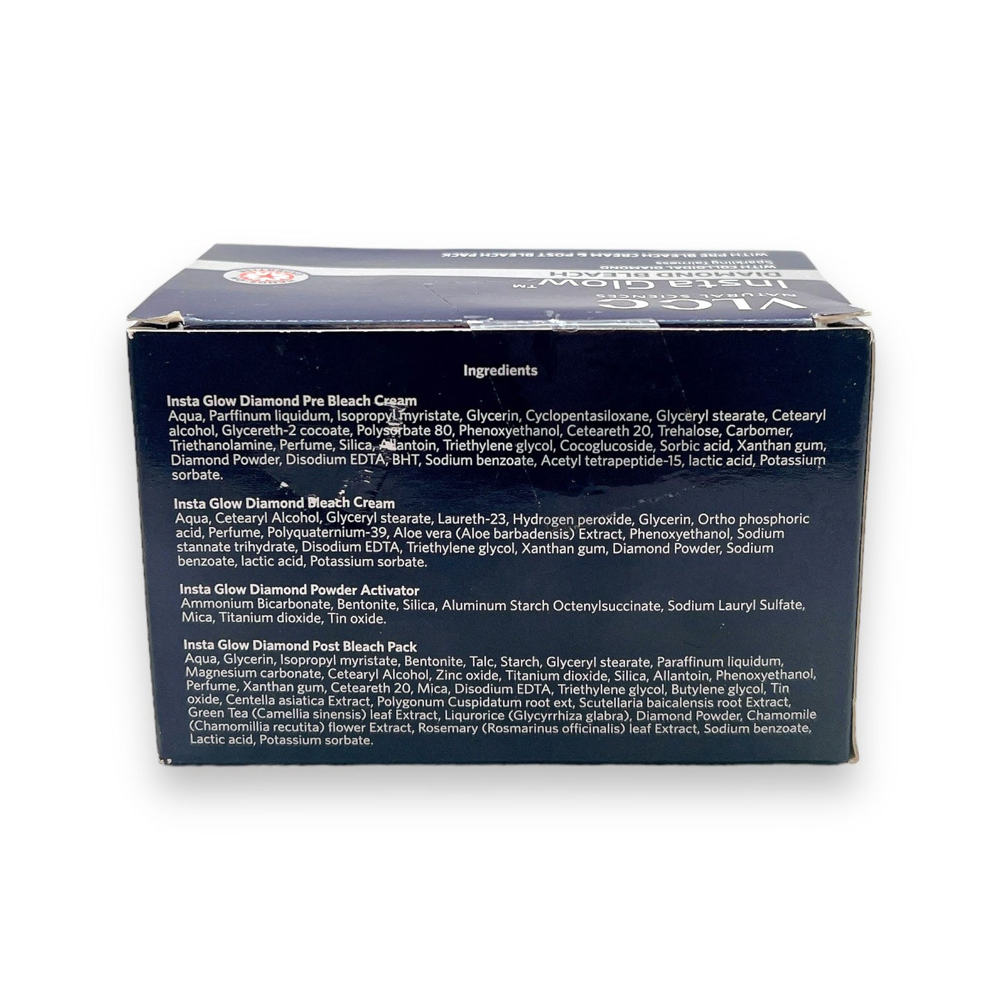VLCC Insta Glow Diamond Bleach 30g | With Pre-Bleach Cream & Post Bleach Pack