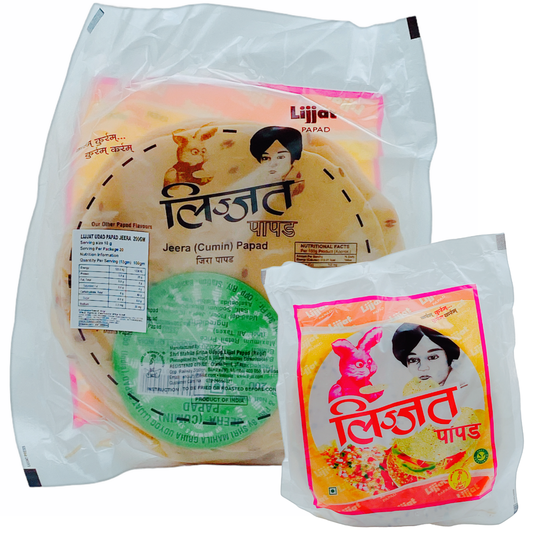 Lijjat Jeera (Cumin) Papad 200gm