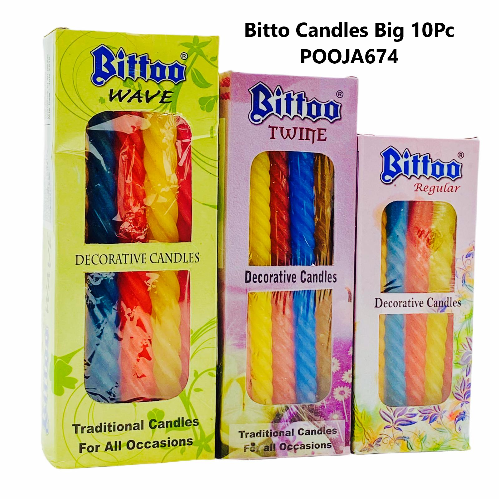 Bittoo Candles Big 10Pc