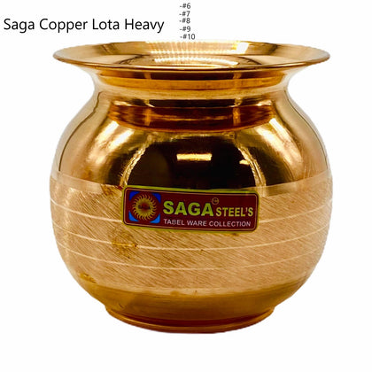 Saga Copper Lota/ Kalash Heavy #10