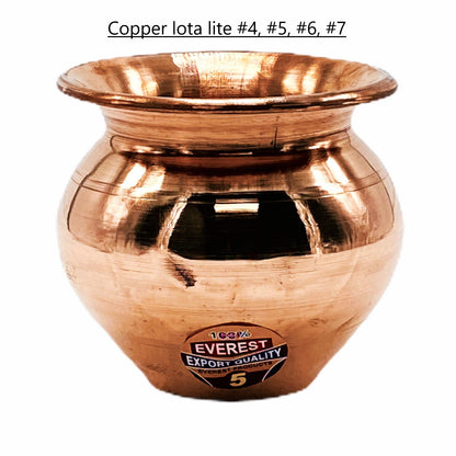 Copper Lota/ Kalash 3.75" No5 Lite