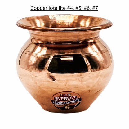 Copper Lota/ Kalash 3.75" No5 Lite
