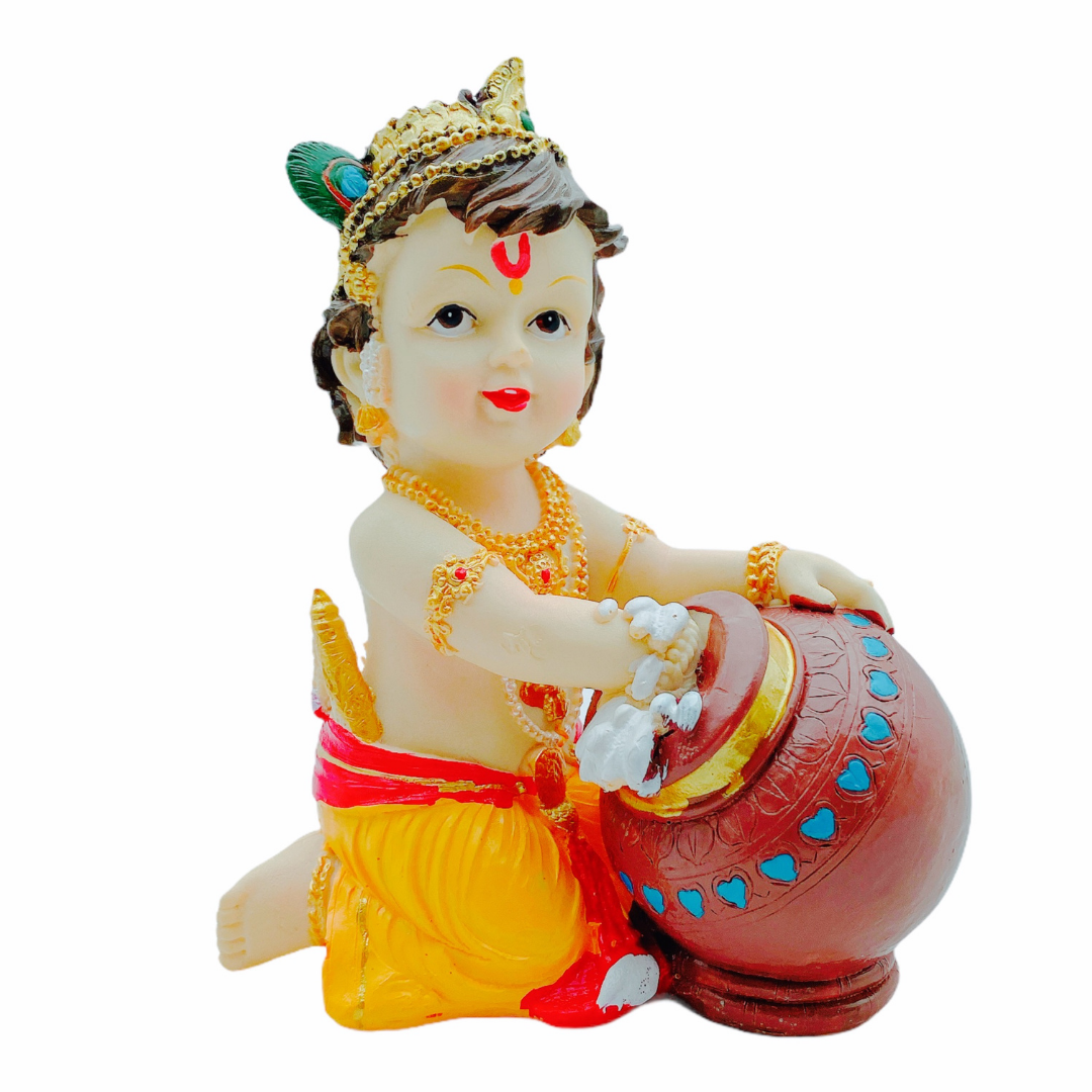 Bal Krishna Idol/ Statue/ Murti 33074-2 Size:8.5X6X13Cm (5.5")