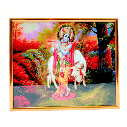 Krishna With Cow Photo Frame K243006-Y25444 25*31Cm (13