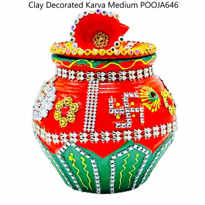 Clay Decorated Karva Light