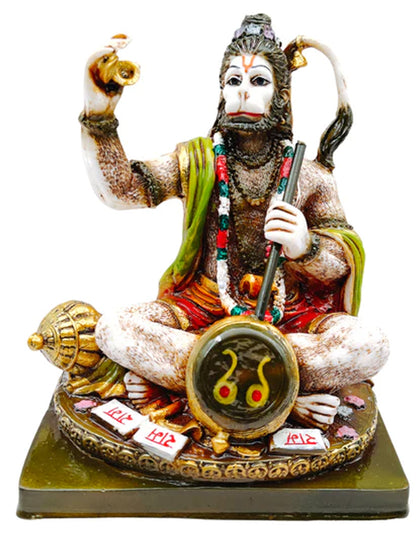 Bhajan Hanuman Idol/ Murti/ Statue (Style-05) (Size: 6'' x 4.5'' x 7.5'')