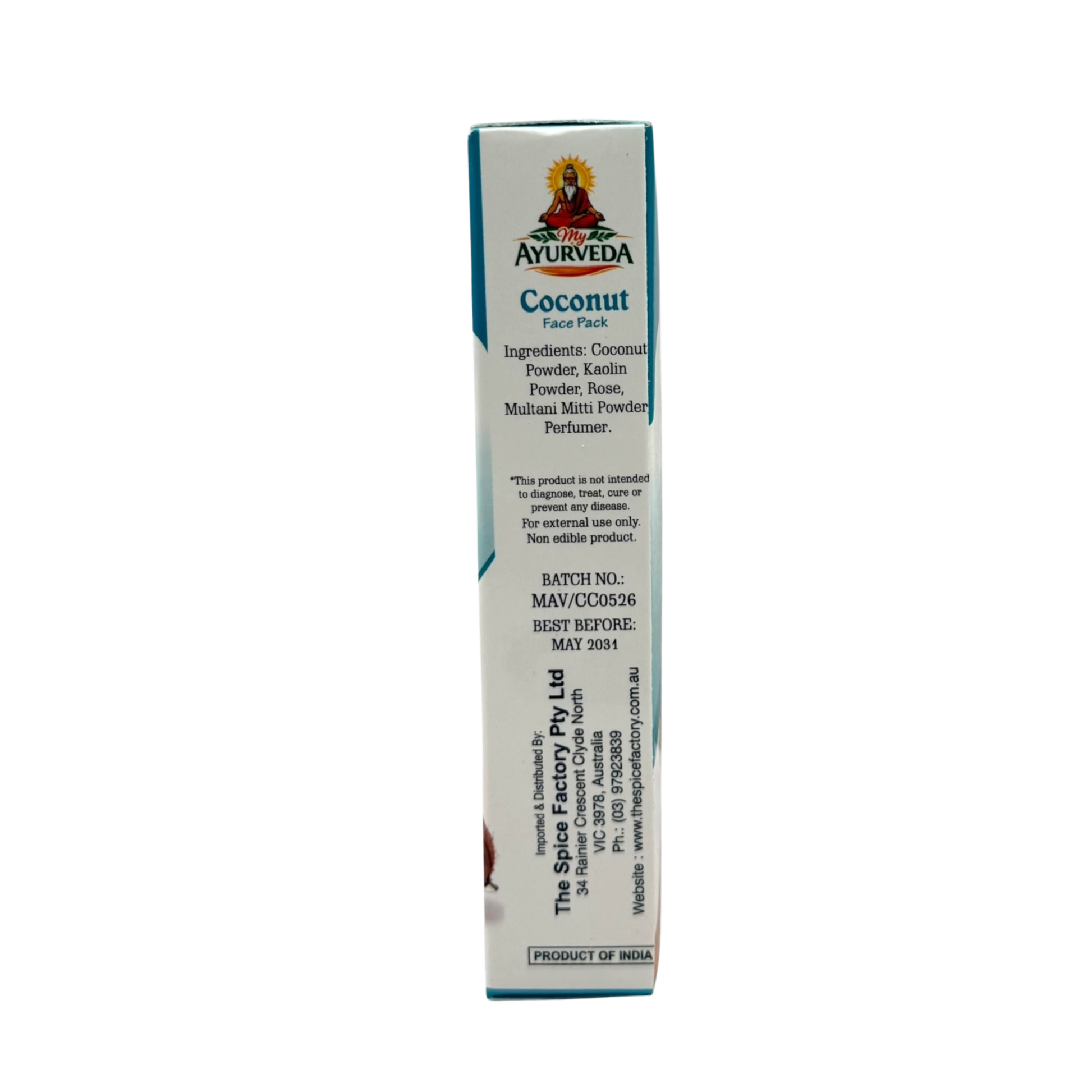 My Ayurveda Coconut Face Pack 100g | Coconut / Nariyal Dried Powder | 100% Natural Herbal Product