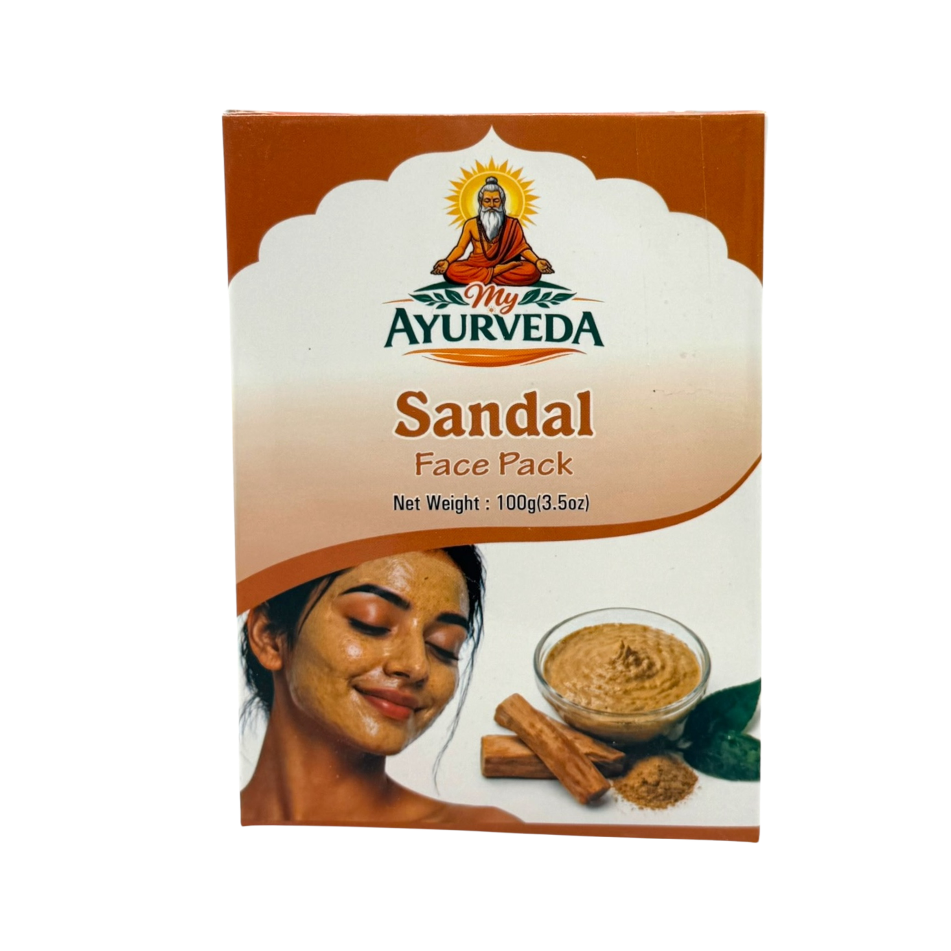 My Ayurveda Sandal Face Pack 100g | Chandan Dried Powder | 100% Natural Herbal Product