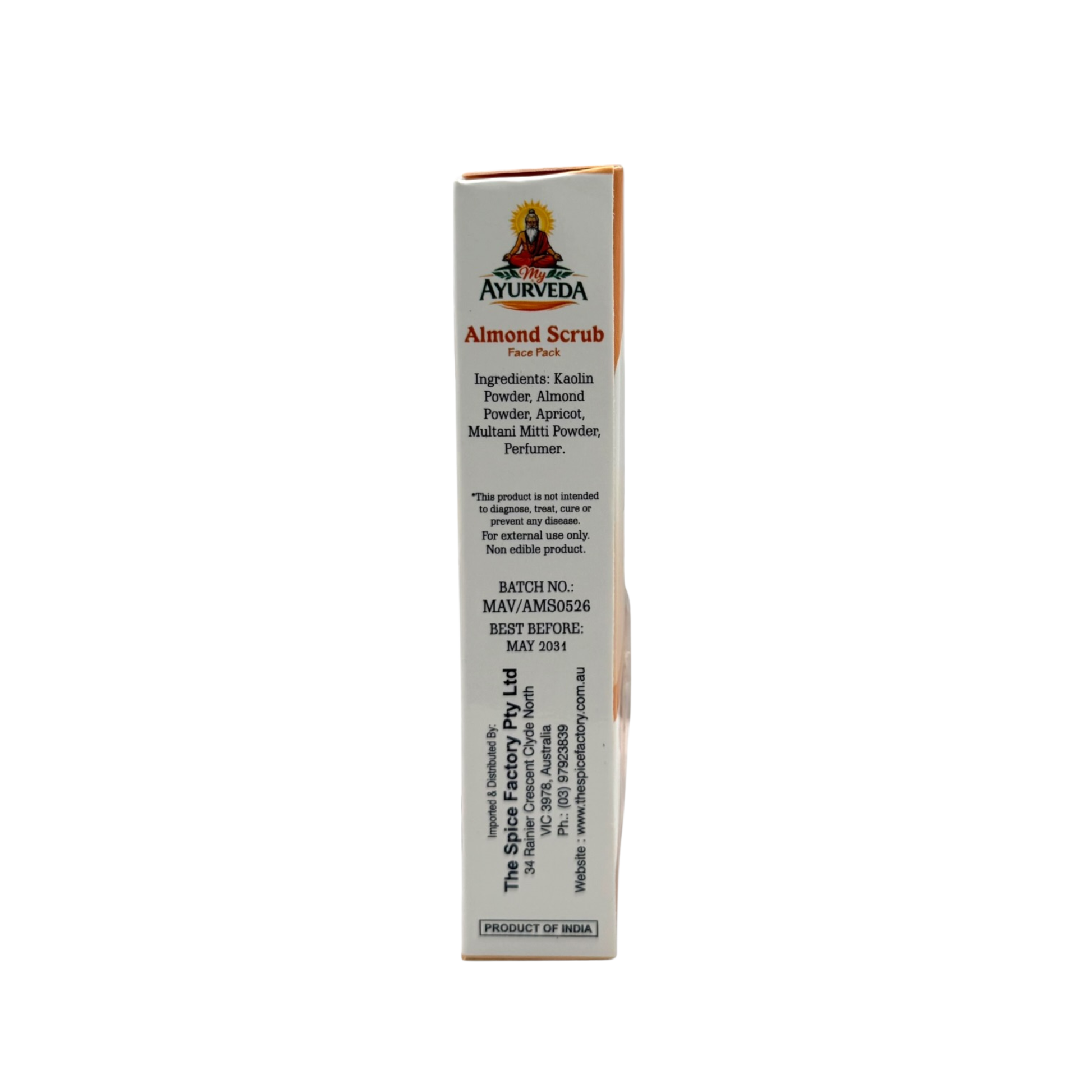 My Ayurveda Almond Scrub Face Pack 100g | Almond Dried Powder | 100% Natural Herbal Product