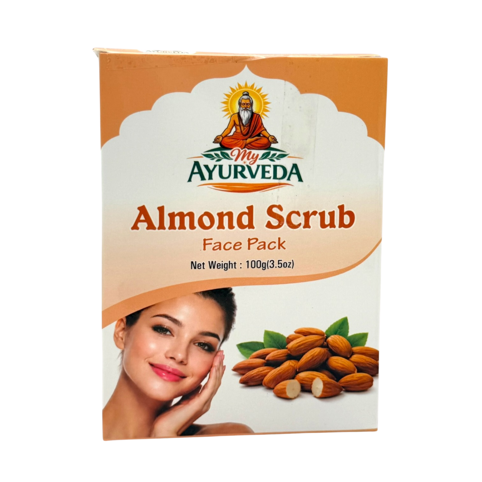 My Ayurveda Almond Scrub Face Pack 100g | Almond Dried Powder | 100% Natural Herbal Product
