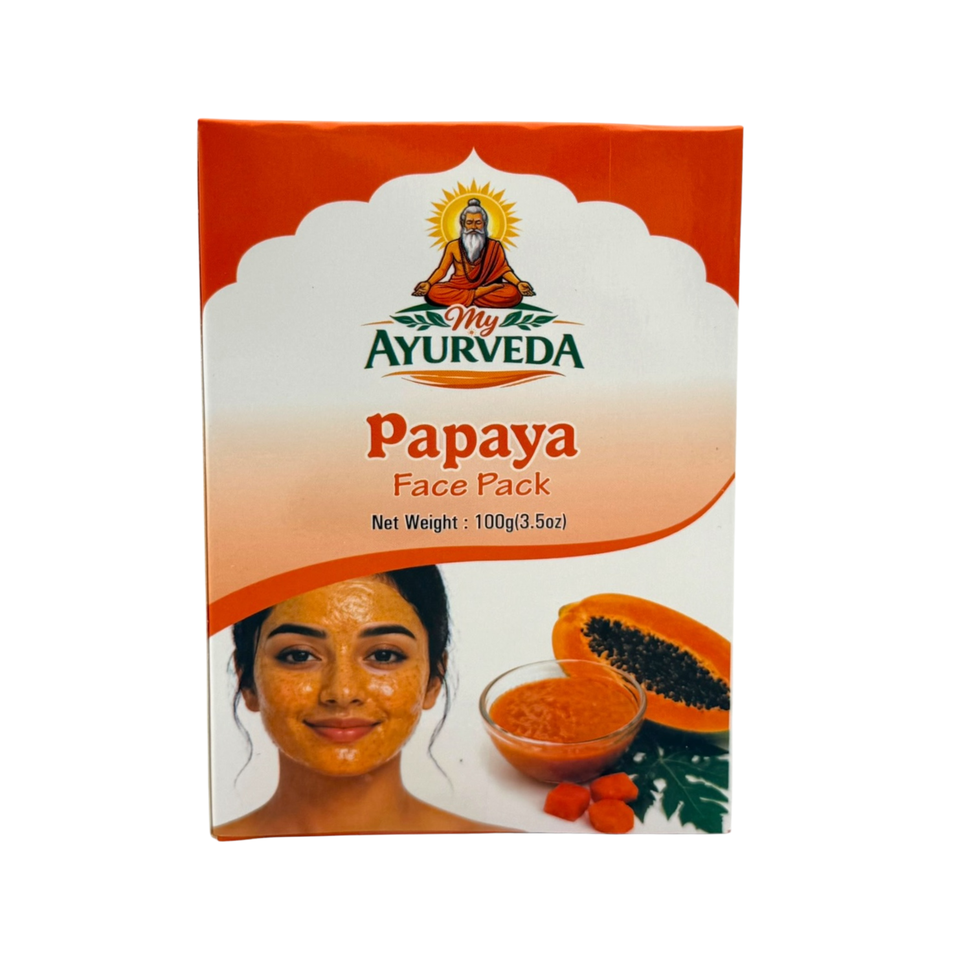 My Ayurveda Papaya Face Pack 100g | Papita Dried Powder | 100% Natural Herbal Product