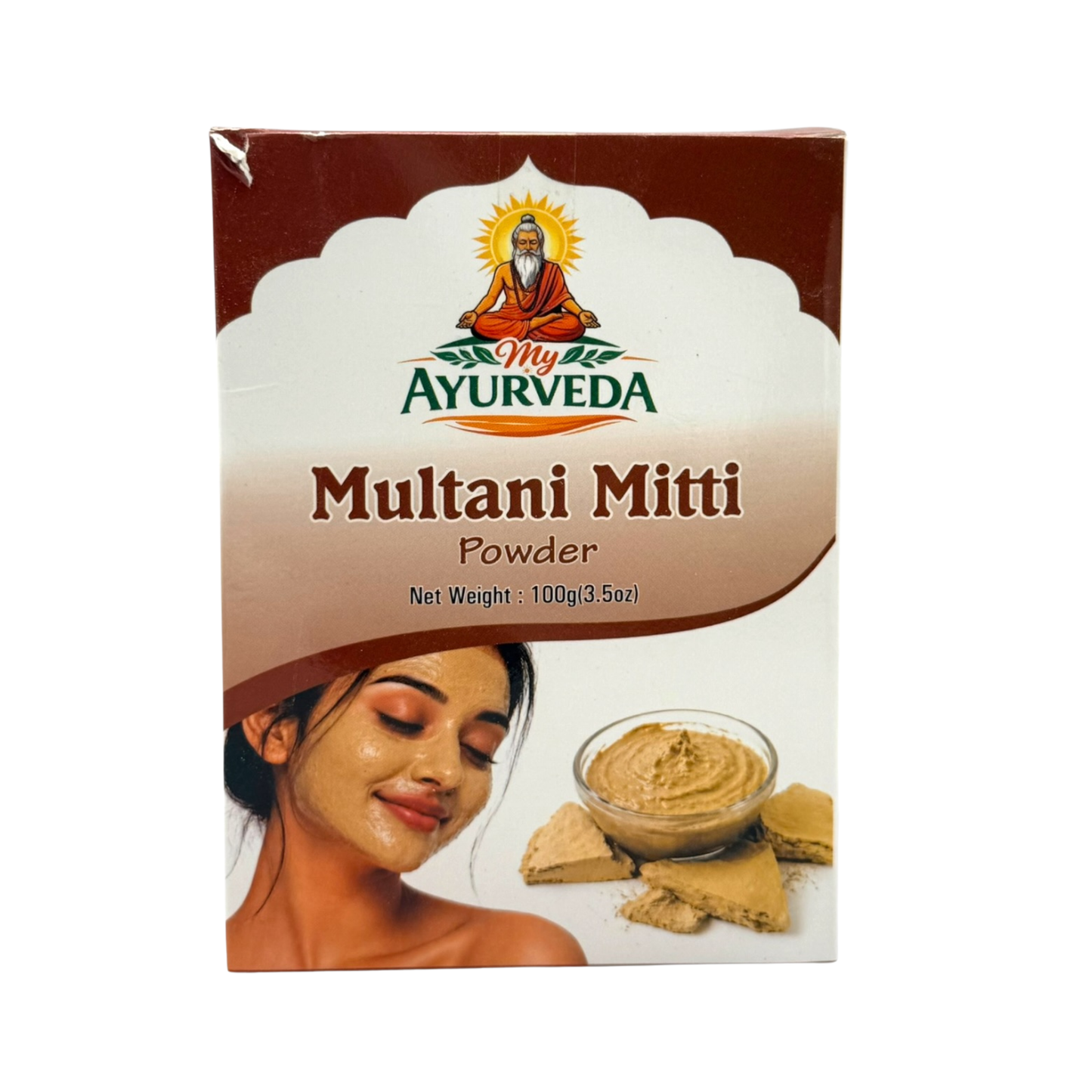 My Ayurveda Multani Mitti Face Pack 100g | Fullers Earth/ Multani Mitti Dried Powder | 100% Natural Herbal Product