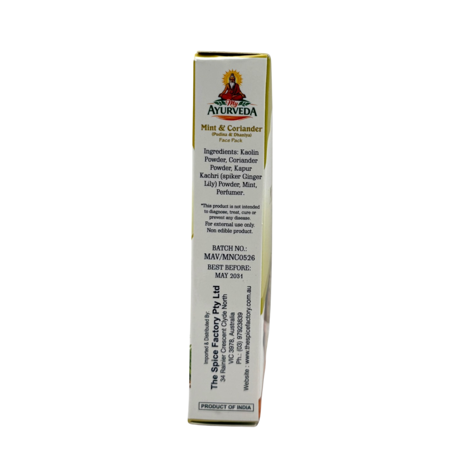 My Ayurveda Mint & Coriander Face Pack 100g | Pudina & Dhaniya Dried Powder | 100% Natural Herbal Product