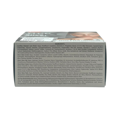 VLCC Silver Facial Kit 60g | Detox & Skin Lightening | 2 Facials Per Pack