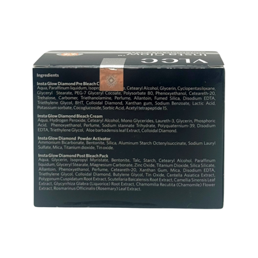 VLCC Insta Glow Diamond Bleach 30g | With Pre-Bleach Cream & Post Bleach Pack