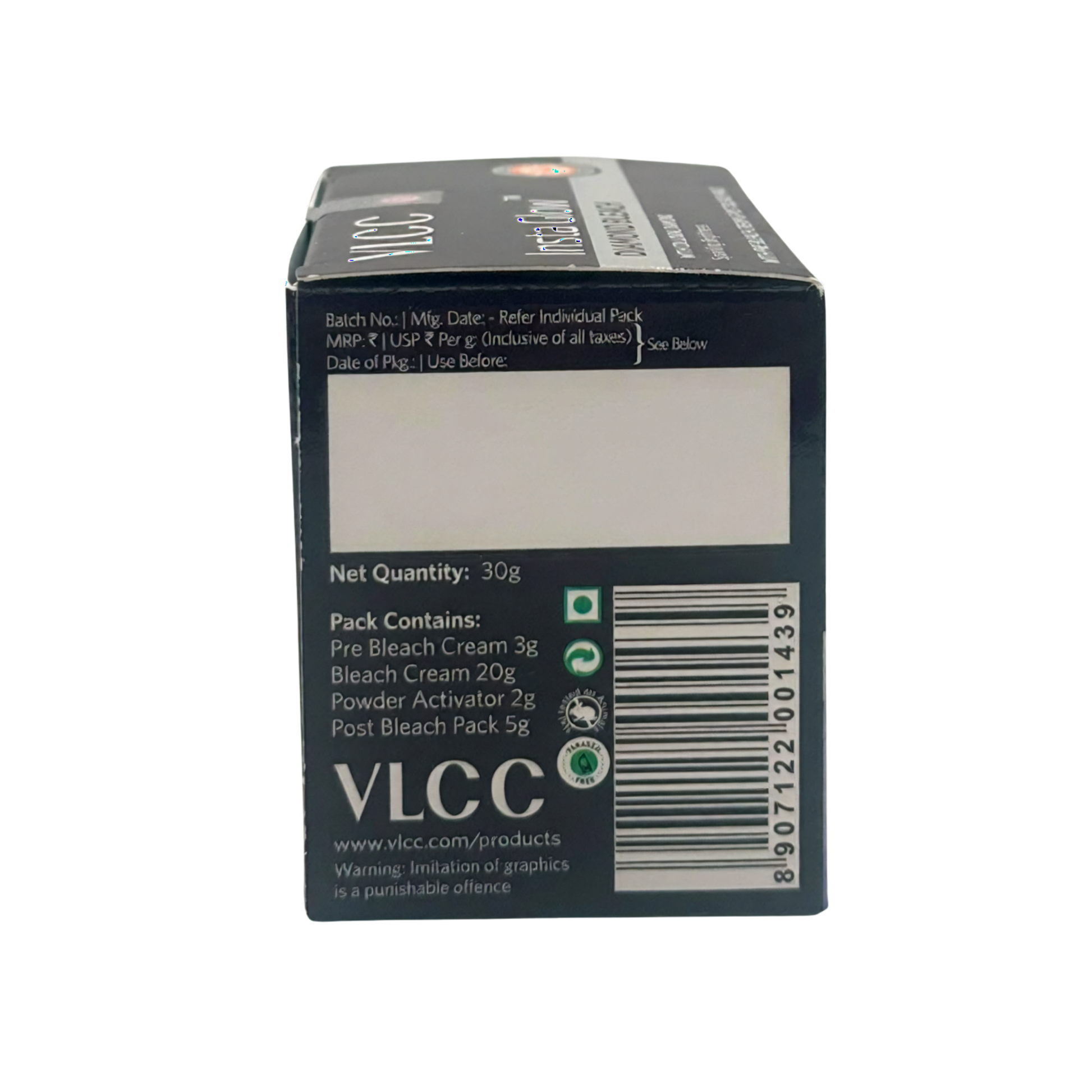 VLCC Insta Glow Diamond Bleach 30g | With Pre-Bleach Cream & Post Bleach Pack