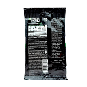 Garnier Men Shampoo Based Hair Colour | 1.0 Natural Black | 100% Grey Coverage | 5 Weeks long lasting | No Ammonia 10ml + 10ml