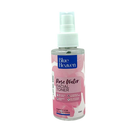 Blue Heaven Rose Water Facial Toner 125ml | Balances PH Level/ Paraben Free/ No Artificial Colourants/ Hydrates & Refreshes Skin- 8906028068010
