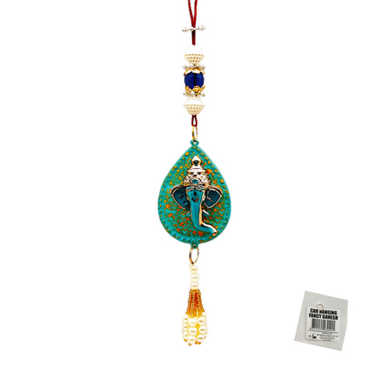 Car Hanging Fancy Ganesha Gold-9351235030203