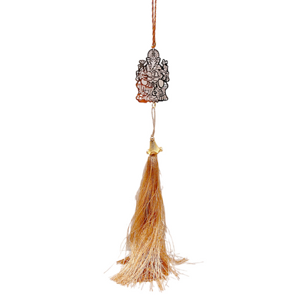 Car Hanging Fancy Ganesha Gold Metal-9351235030371