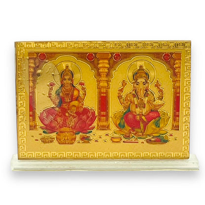 Car Stickon Golden Laxmi Ganesh- 9351235040752
