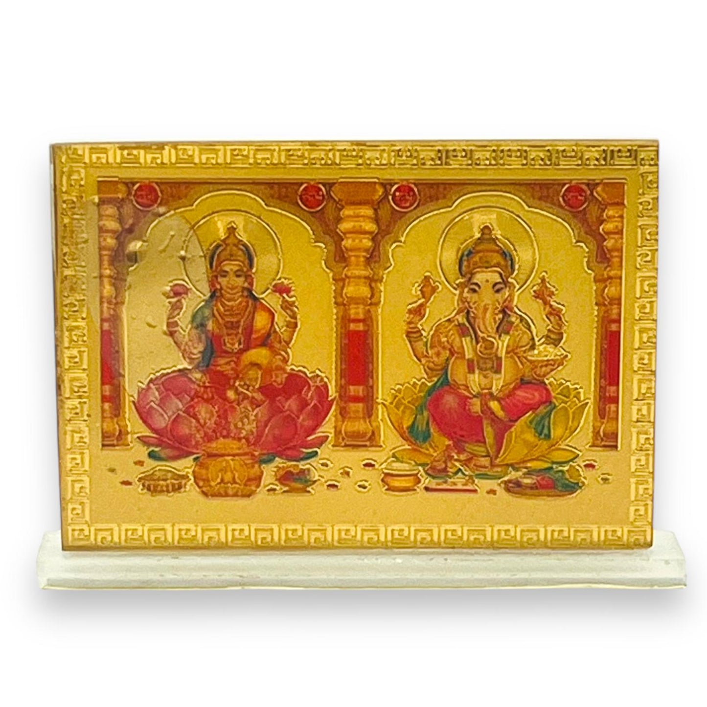 Car Stickon Golden Laxmi Ganesh- 9351235040752