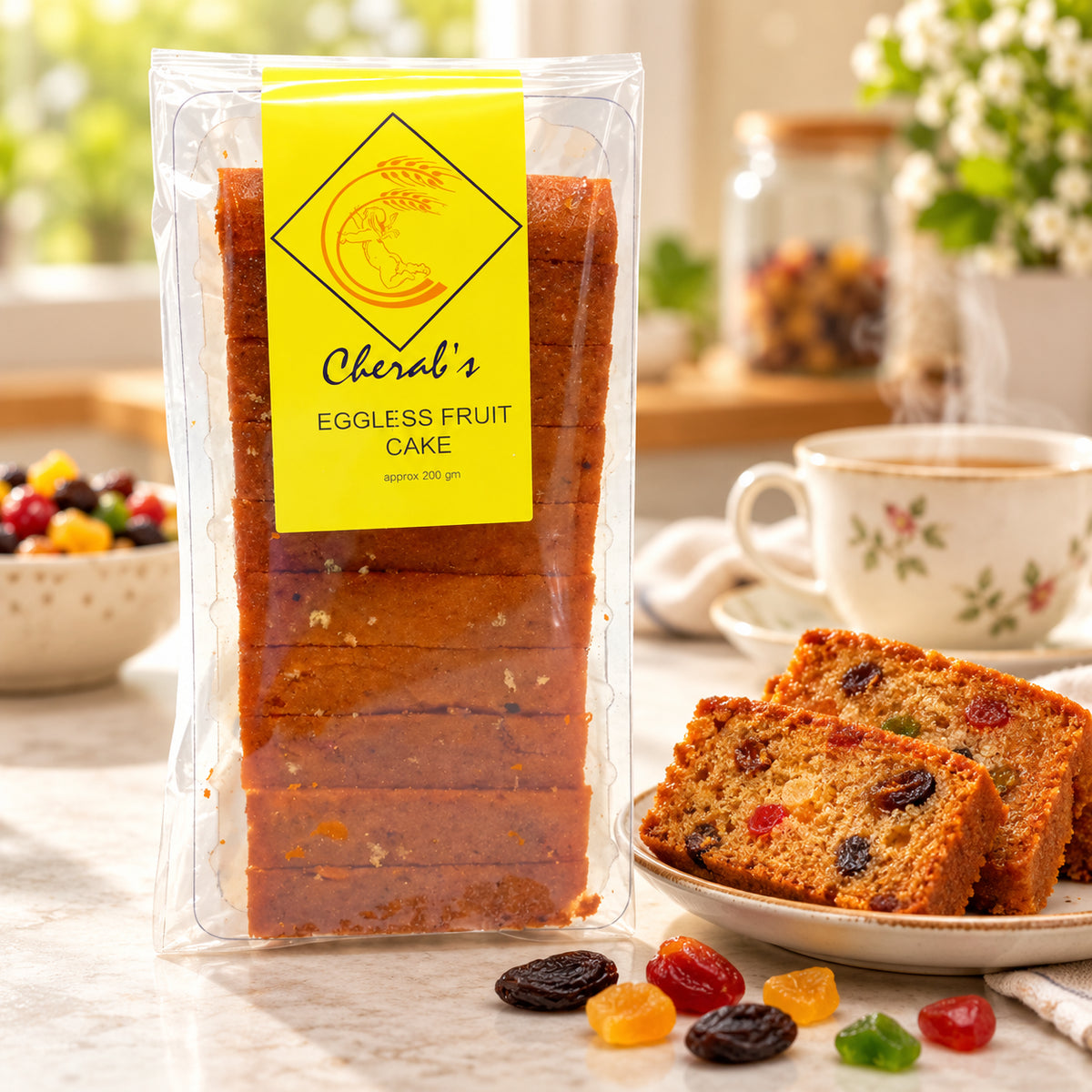 Cherabs Eggless Fruit Cake 200g