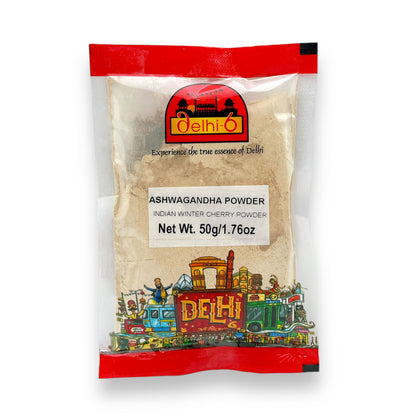 Delhi 6 Ashwagandha Powder | Herb For Stress Relief, Energy & Immunity 50gm | HEA208 | 9351235046655