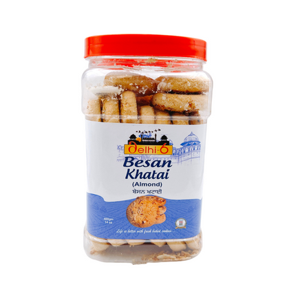 Delhi 6 Besan Khatai Biscuit/ Cookies (Almond) 400gm