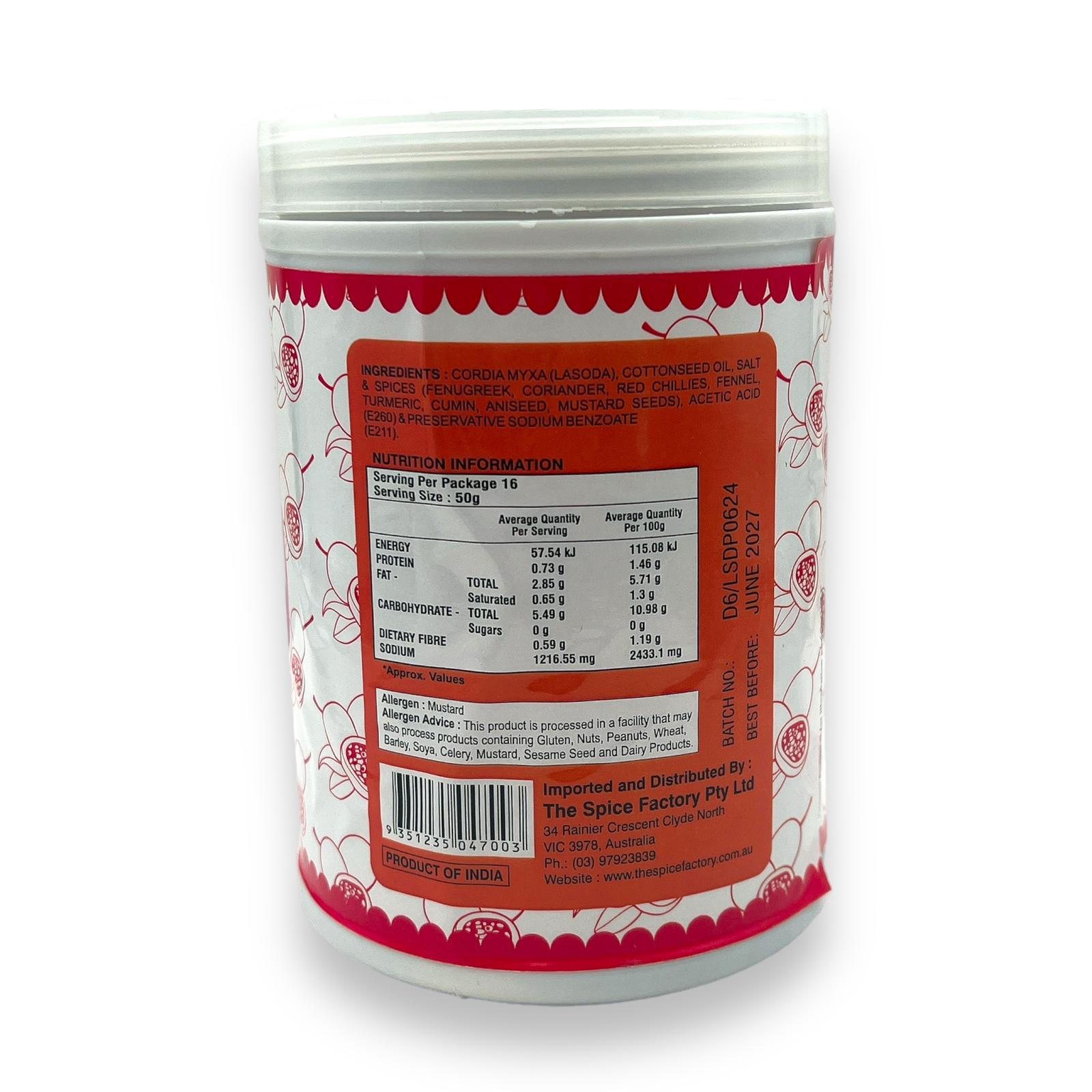 Delhi 6 Lasuda/ Lasoda/ Lasooda/ Gum Berry Pickle 800gm