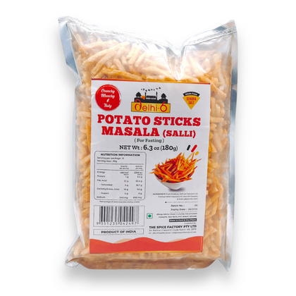 Delhi 6 Potato Sticks Masala Salli 180Gm/ Snacks for Fasting