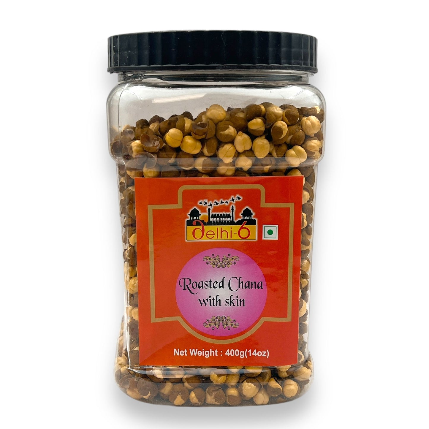 Delhi 6 Roasted Gram/ Chana With Skin 400g | Jar Packing